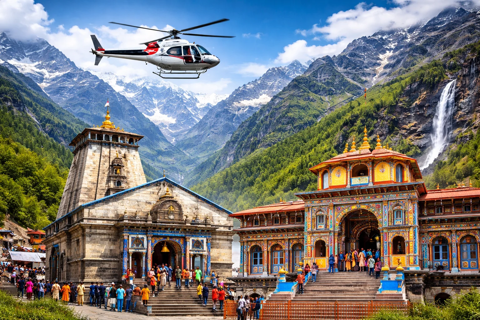 Do Dham Tour By Helicopter